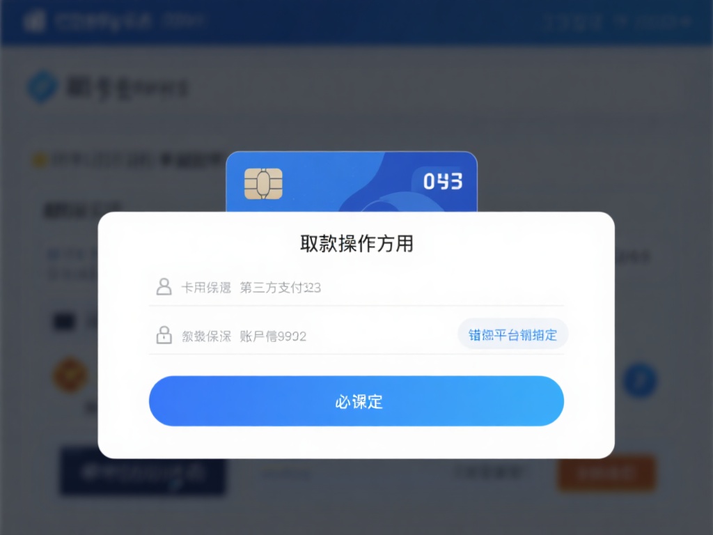 在进行取款操作之前，用户需要将银行卡或第三方支付工